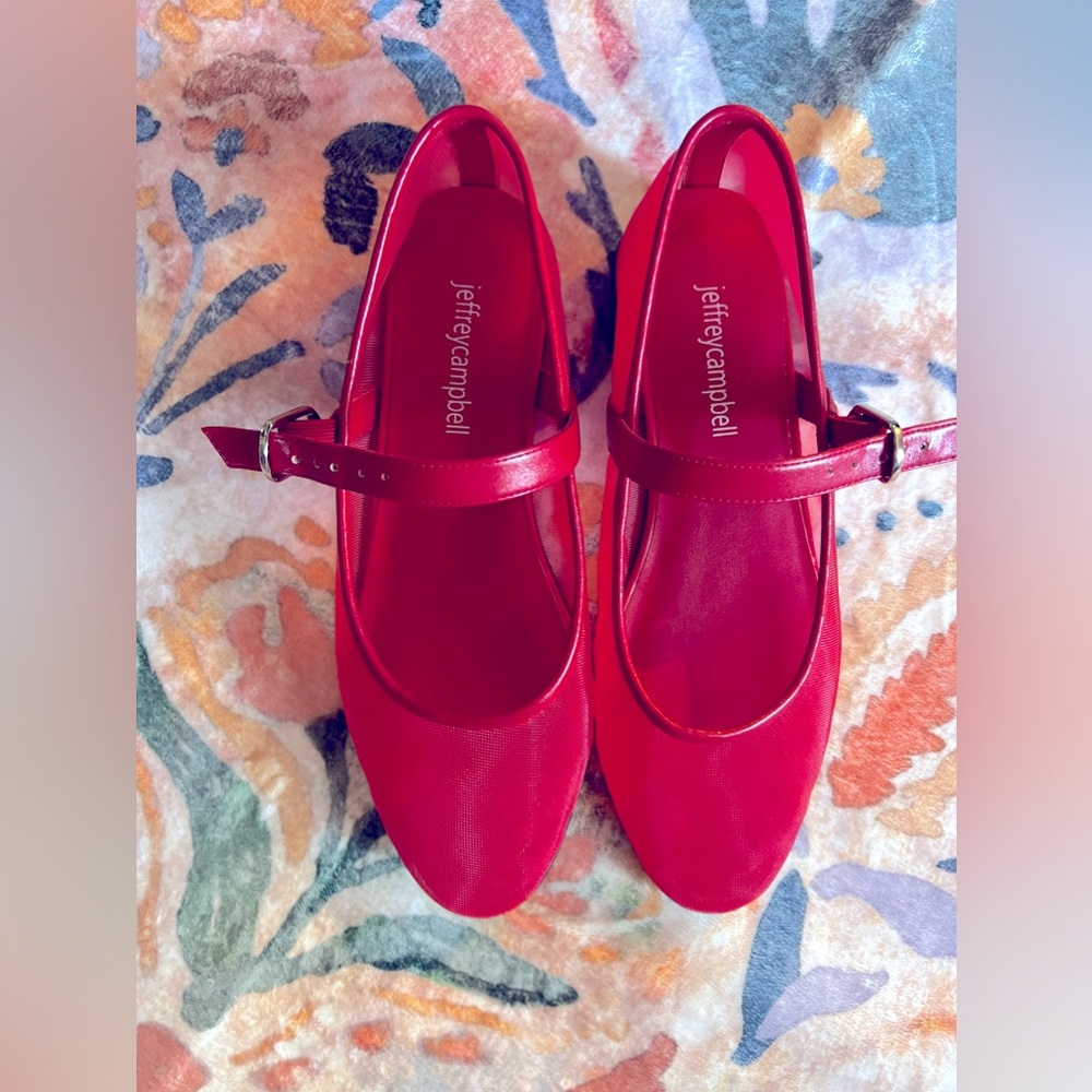 Jeffrey Campbell Mesh Maryjane Flats